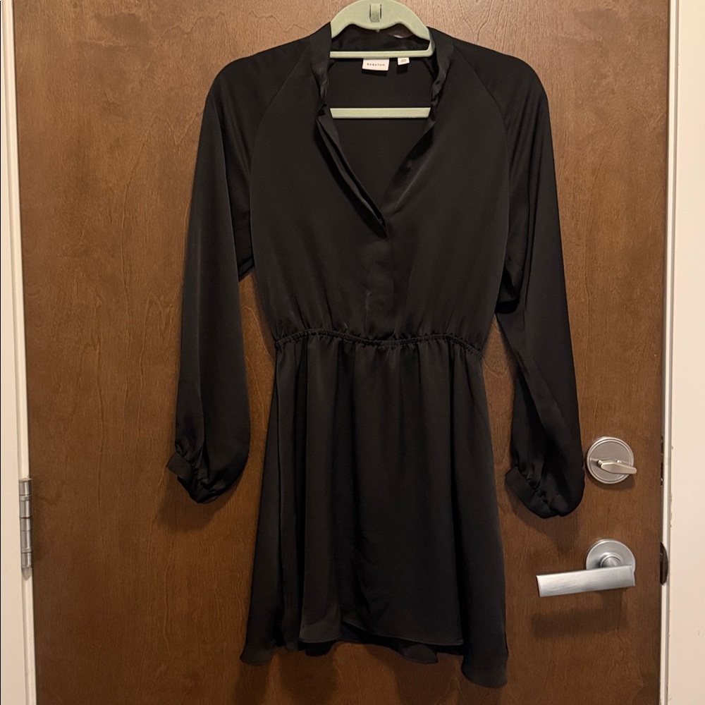 BABATON - Lexington Black Satin Dress - 2XS - Picture 14 of 17